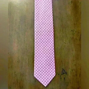 Ted Baker London Mens Neck Tie  Pink Purple Paisley 100% Silk Hand Made In USA